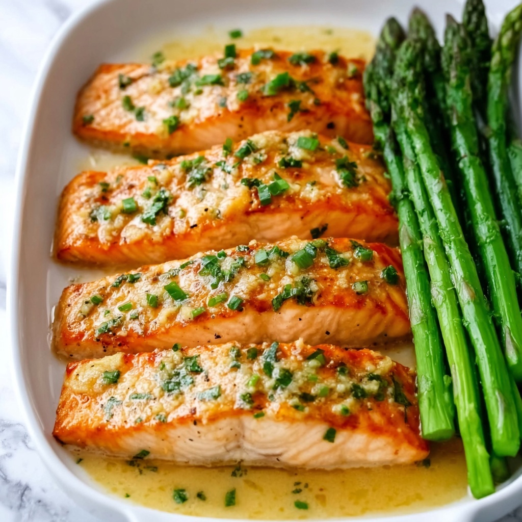 Salmon with Garlic Lemon Butter Sauce Recipe - Recipe Image