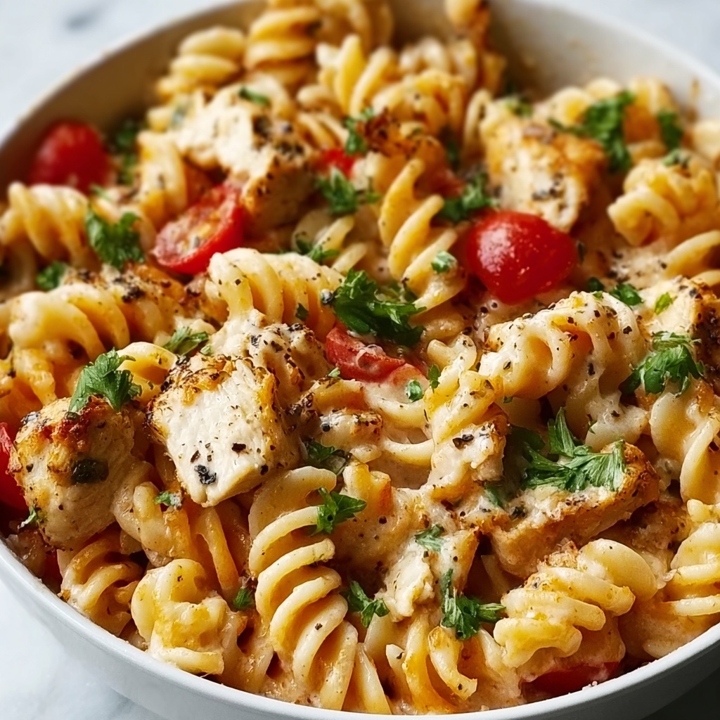 Cajun Cream Cheese Chicken Pasta Bake Recipe - Recipe Image