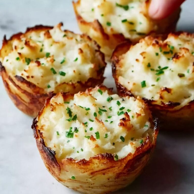Garlic Parmesan Mashed Potato Cups Recipe