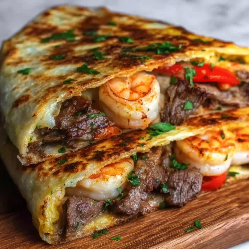 Creole Steak and Shrimp Quesadillas Recipe - Recipe Image