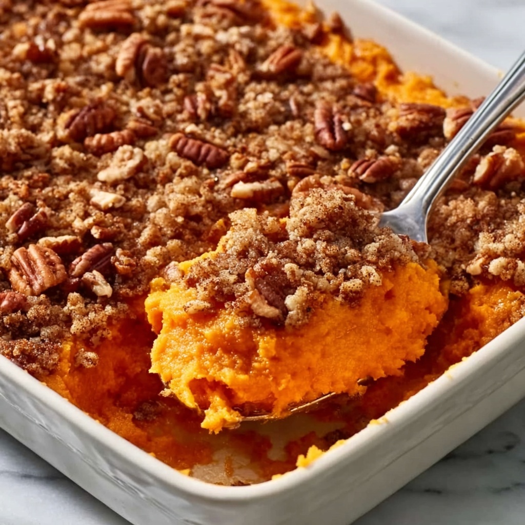 Sweet Potato Casserole with Pecan Crumble Recipe - Recipe Image