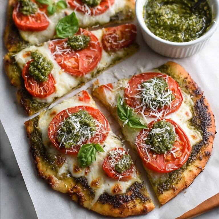 Pesto Flatbread Pizza Recipe