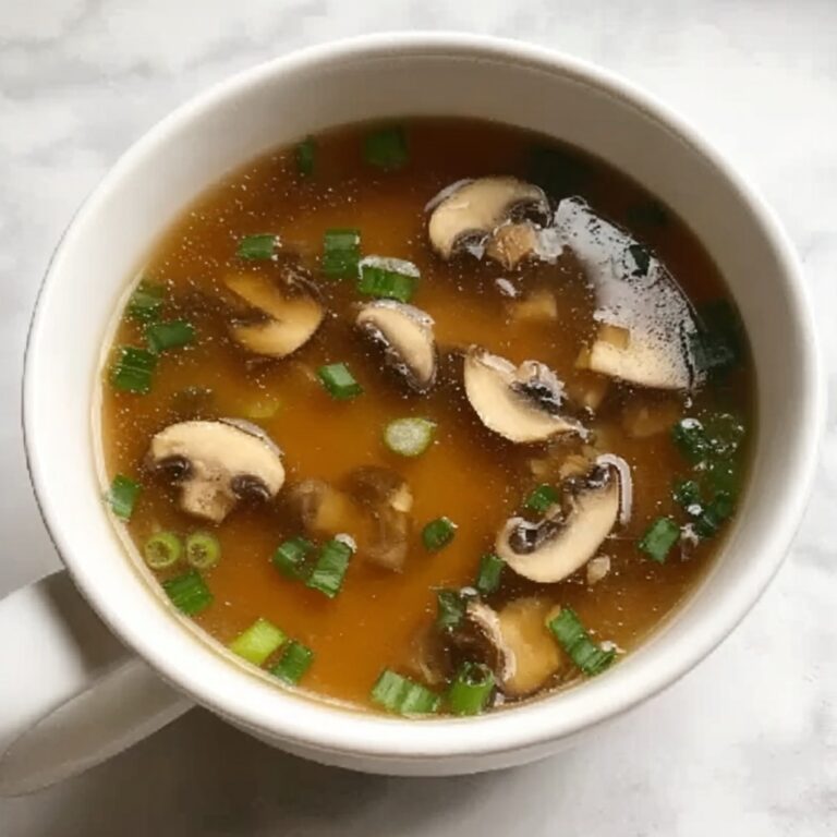 Japanese Clear Soup with Tofu and Mushrooms Recipe