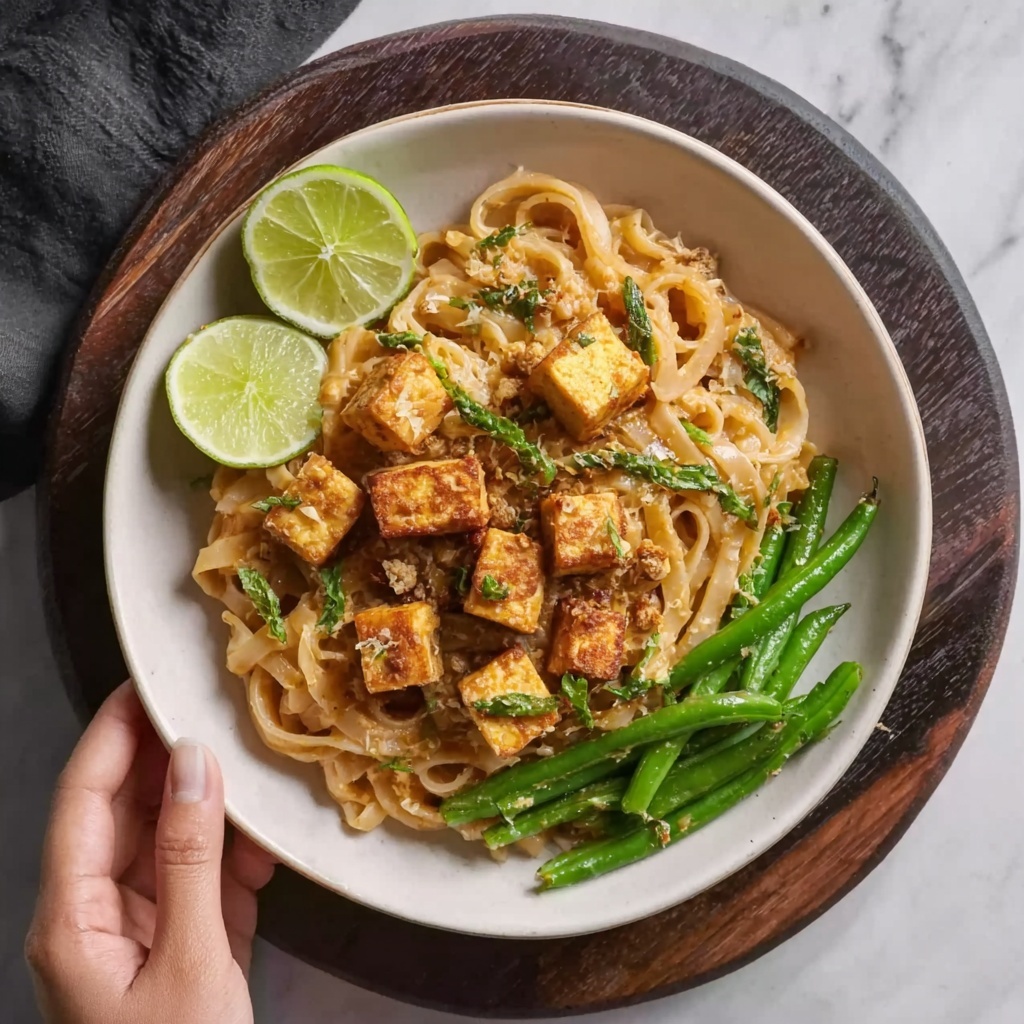 Crispy Tofu Bowls with Curry Noodles and Chili Green Beans Recipe - Recipe Image