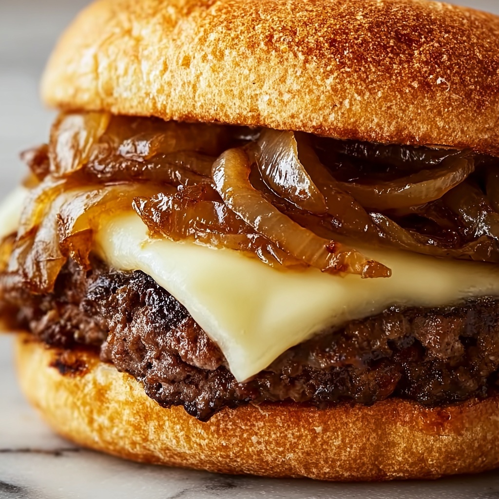 Caramelized Onion and Cheese Steak Sandwich Recipe - Recipe Image