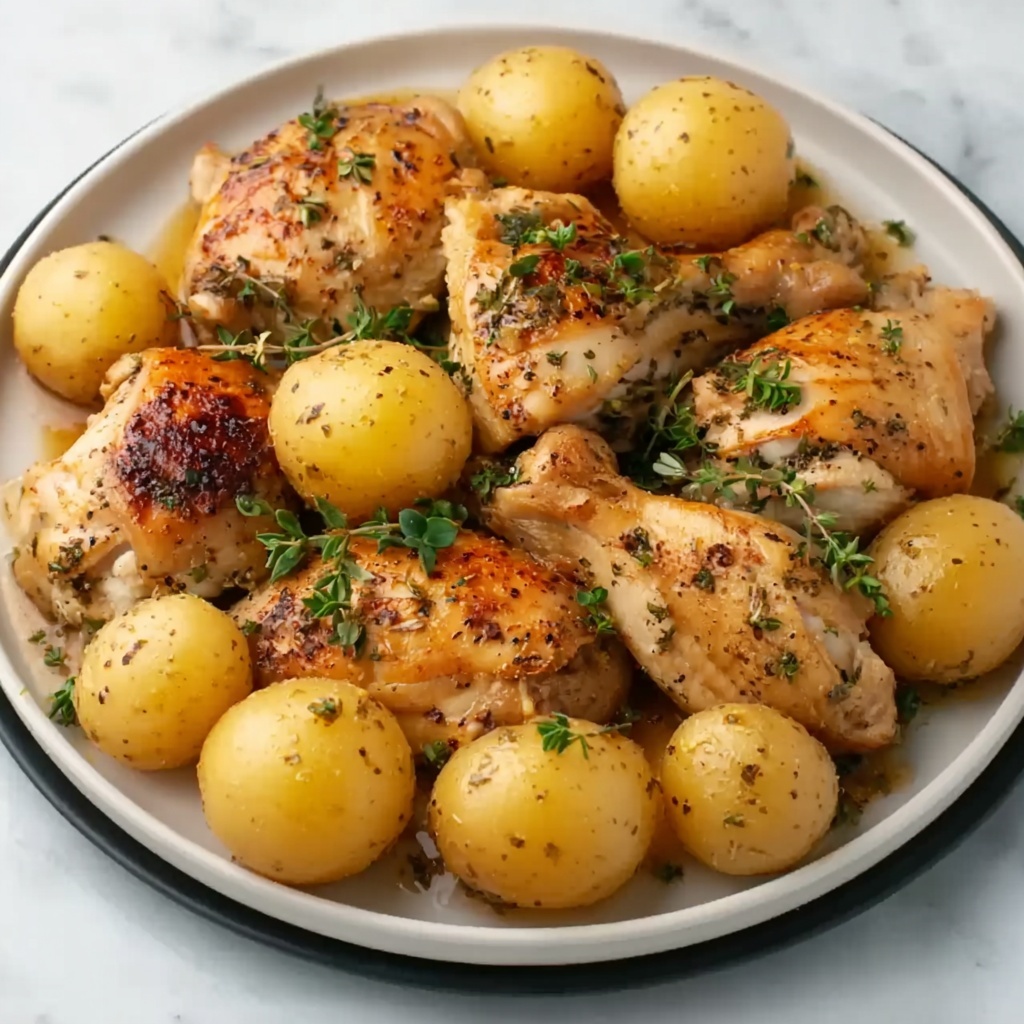 Slow Cooker Parmesan Garlic Chicken and Potatoes Recipe - Recipe Image