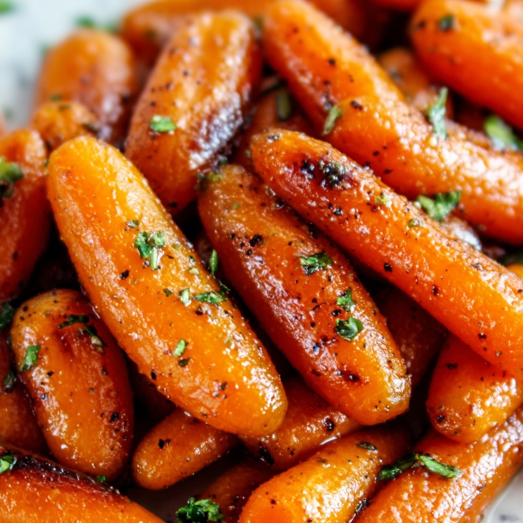 Honey Garlic Butter Roasted Carrots Recipe - Recipe Image
