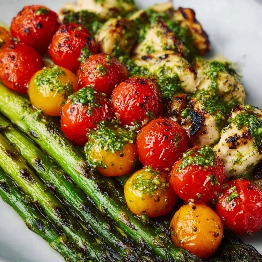 Pesto Chicken Tortellini with Sun-Dried Tomatoes and Asparagus Recipe - Recipe Image