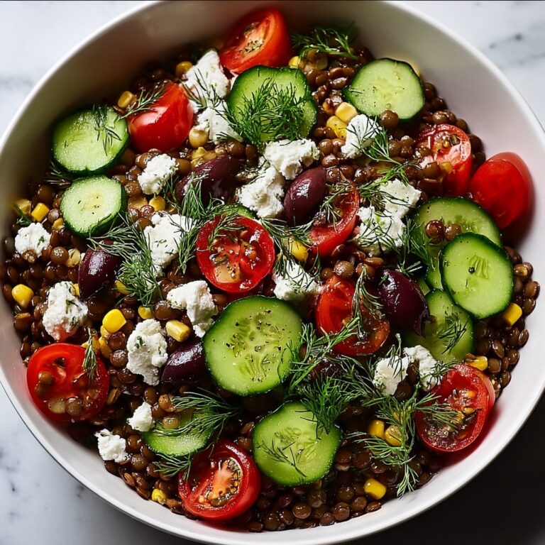 Mediterranean Lentil Salad with Lemon Dill Dressing Recipe
