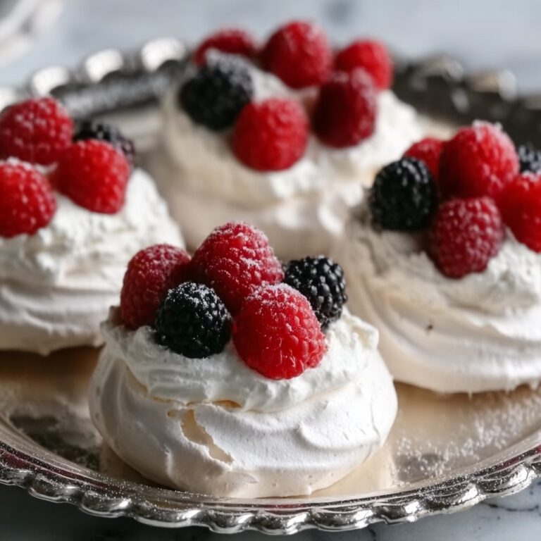 Toasted Coconut Mini Pavlovas with Coconut Custard Recipe