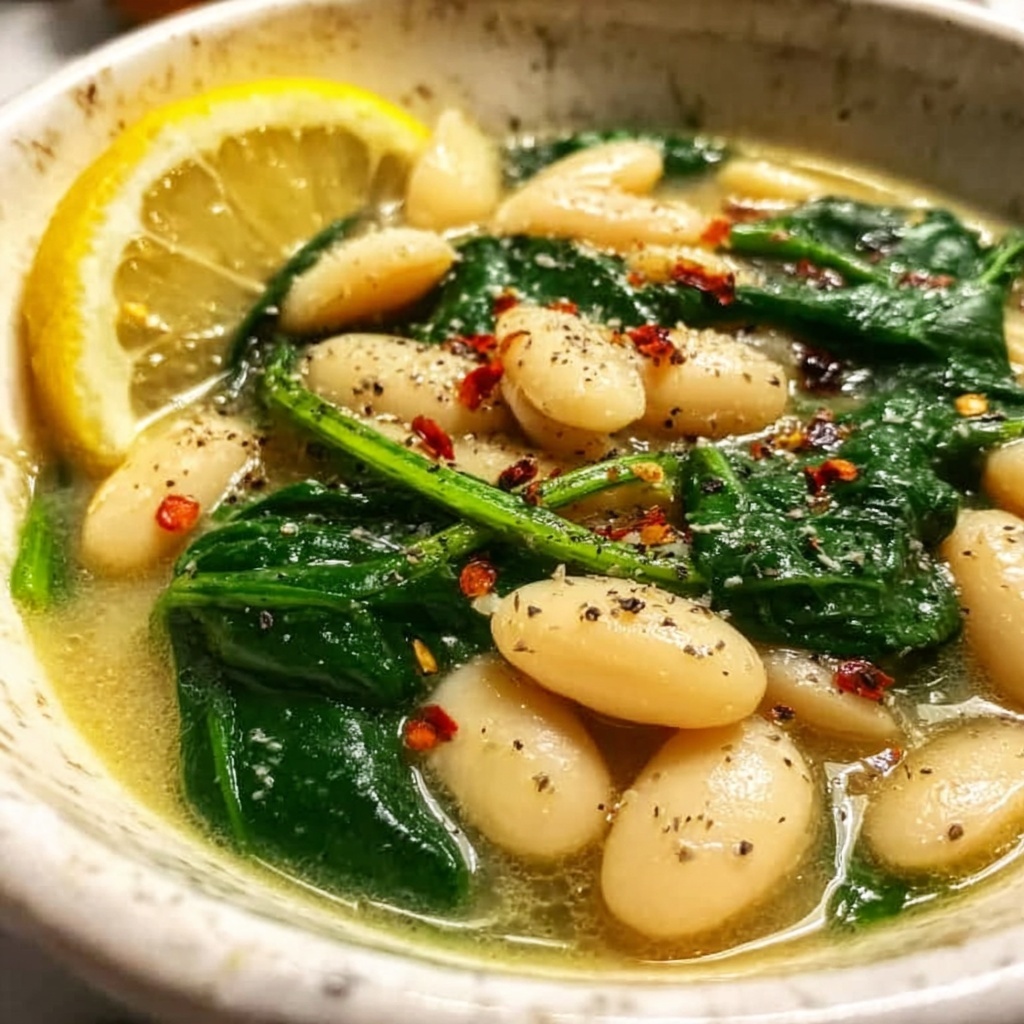 Creamy Lemon Garlic Butter Beans Recipe - Recipe Image