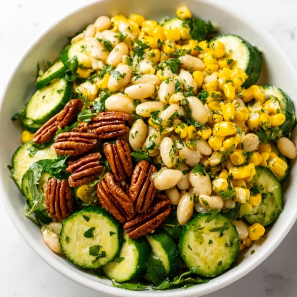 Grilled Zucchini and Corn Salad with Cannellini Beans and Basil Recipe - Recipe Image