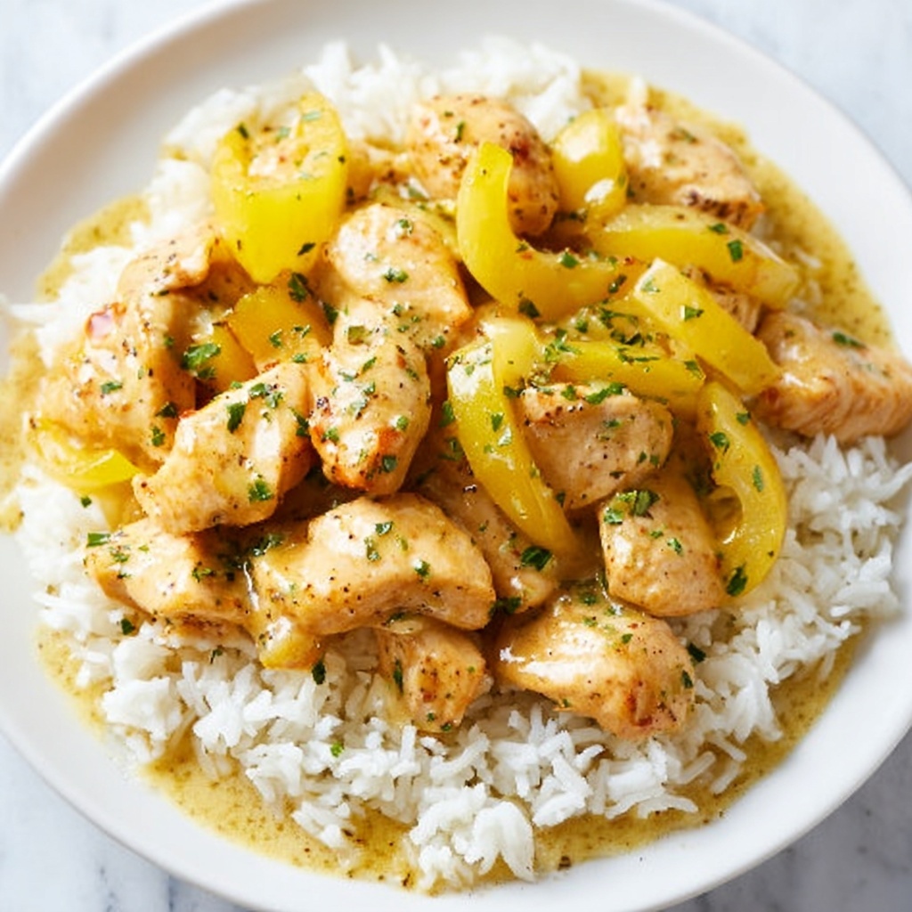 Easy Creamy Pepperoncini Chicken Recipe - Recipe Image