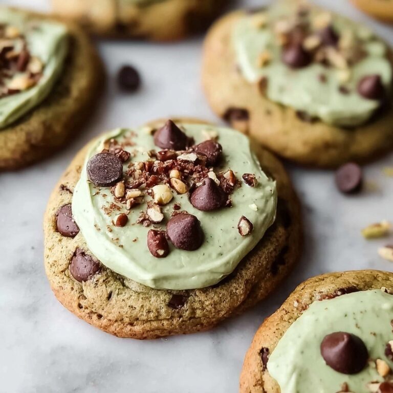 Pistachio Chocolate Chip Cookies Stuffed with Caramel or Pistachio Cream Recipe