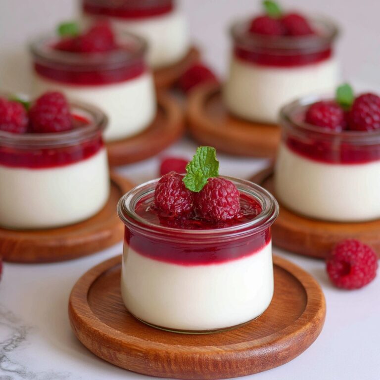 Blood Orange Panna Cotta with Raspberry Coulis Recipe
