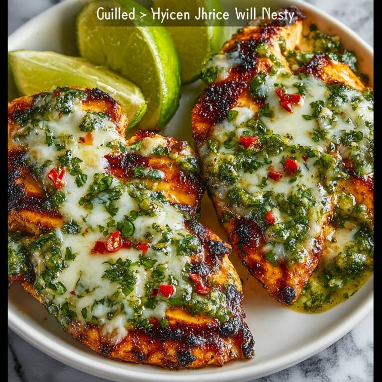 Grilled Salsa Verde Chicken with Melted Pepper Jack Recipe