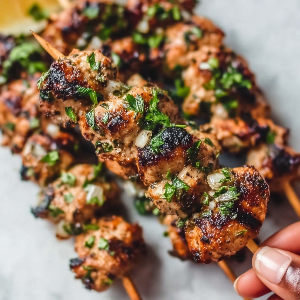 Air Fryer Garlic Parmesan Chicken Skewers Recipe - Recipe Image