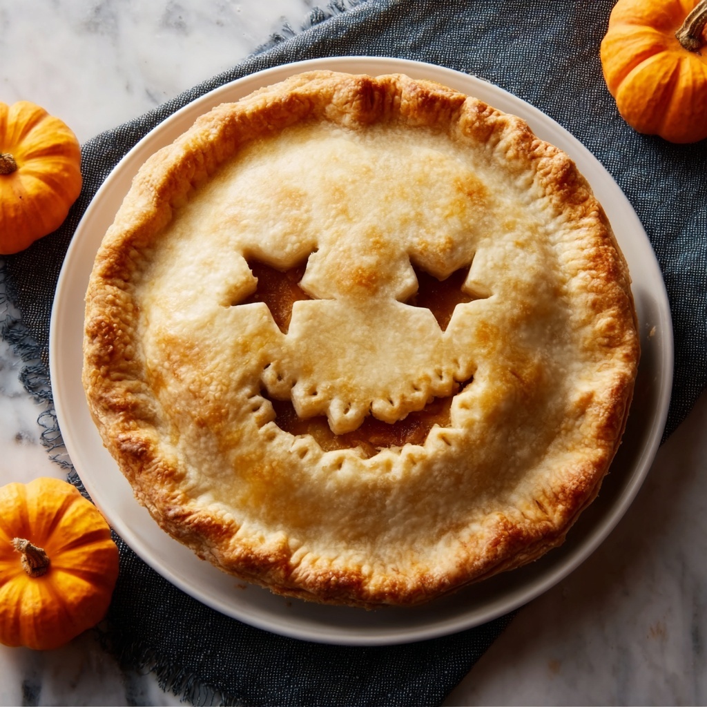 Jack Skellington-Inspired Pumpkin Caramel Pie Recipe - Recipe Image