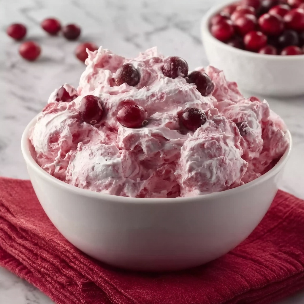 Holiday Cranberry Fluff Salad Recipe - Recipe Image