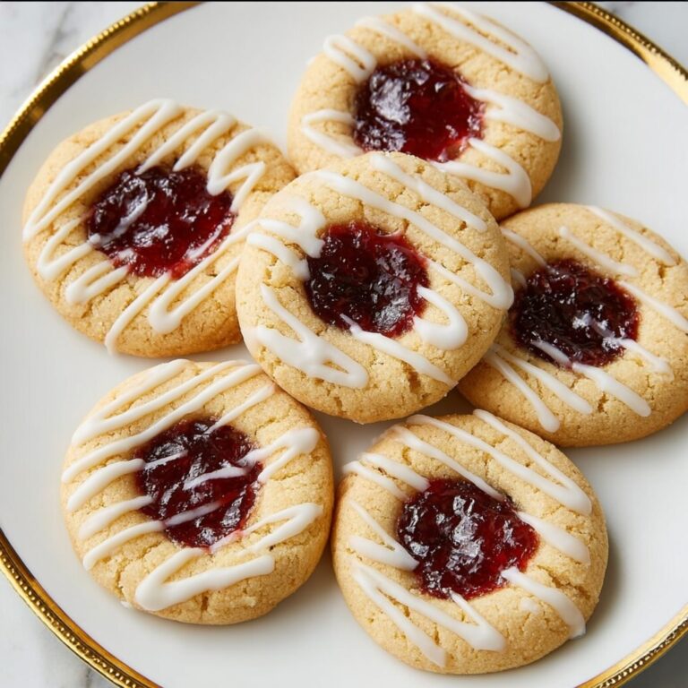 Raspberry Almond Jam Thumbprint Cookies Recipe