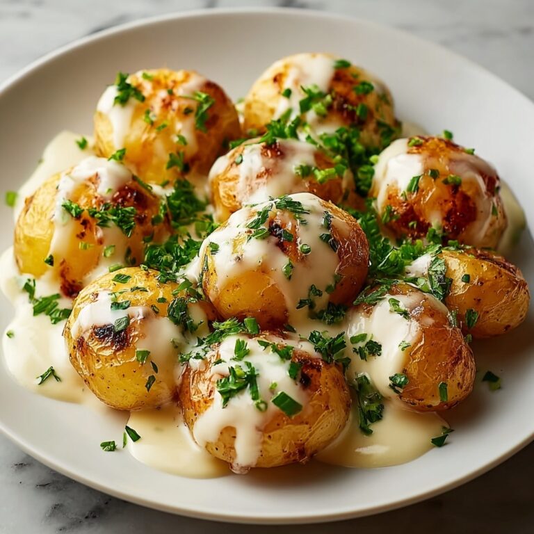 Creamy Garlic Baby Potatoes Recipe