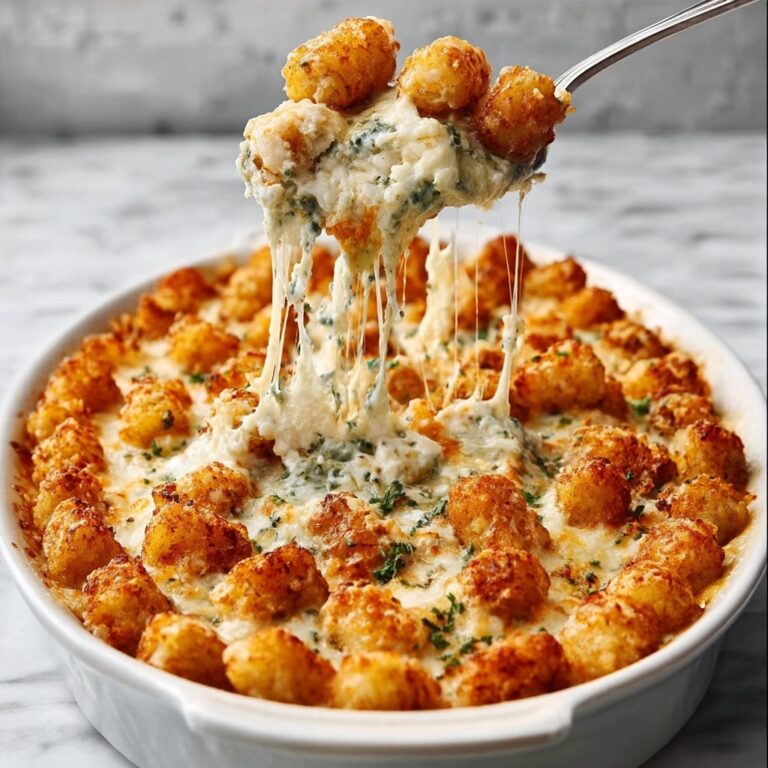 Chicken Alfredo Tater Tot Casserole Recipe