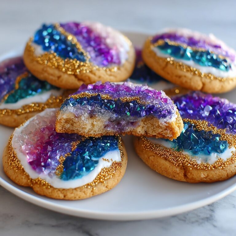 Irresistible Geode Cookies with Edible Glitter and Rock Candy Recipe