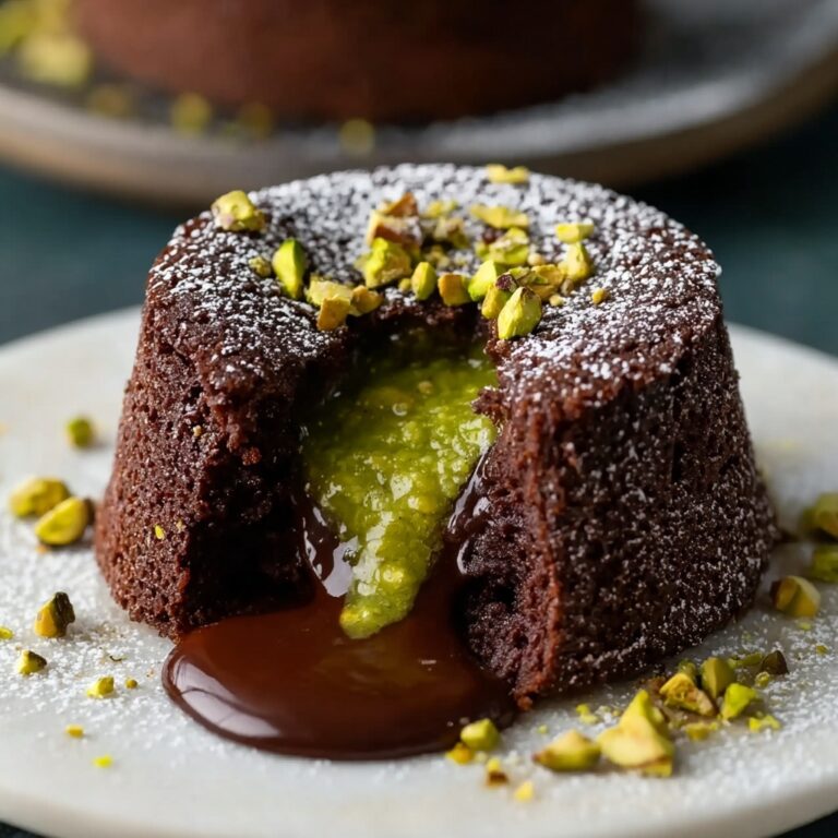Pistachio Chocolate Lava Cakes Recipe