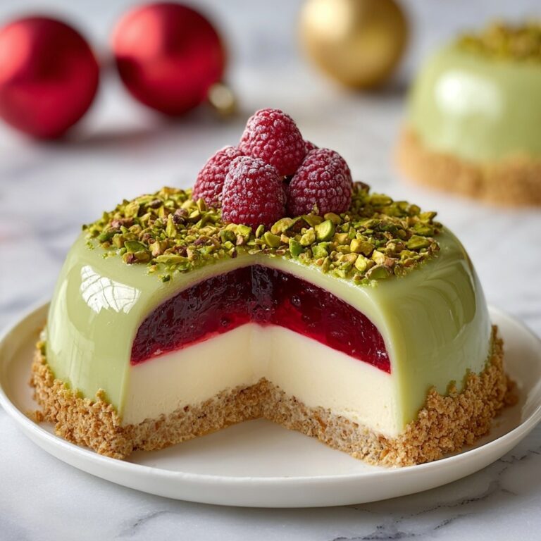 Pistachio & Raspberry Cheesecake Domes Recipe