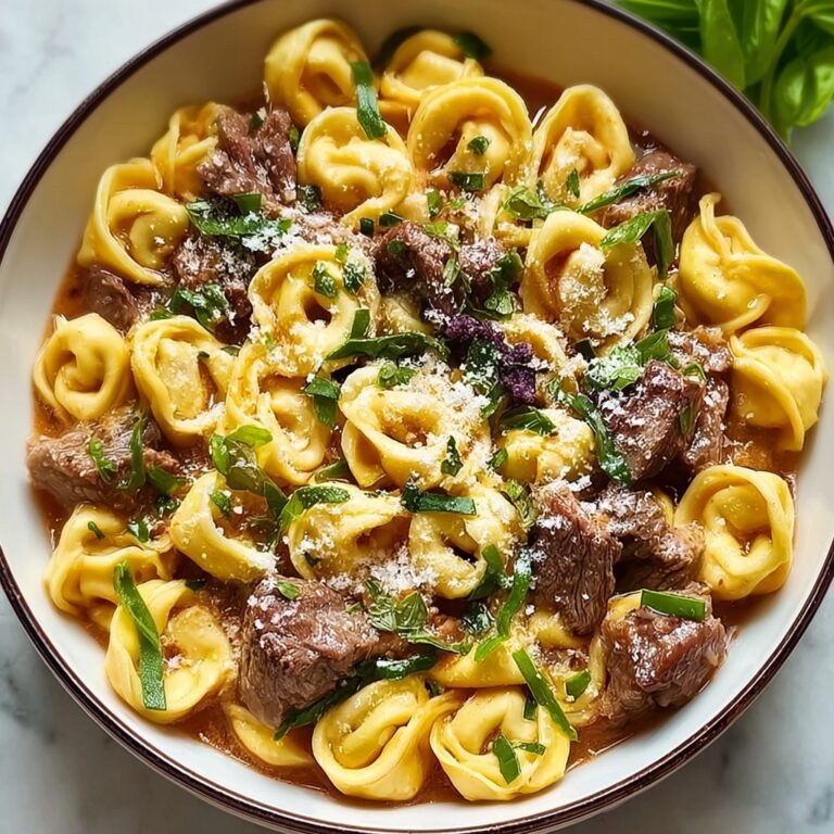 Creamy Cheesesteak Tortellini Recipe