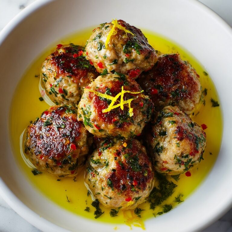 Turkey Meatballs with Lemon Garlic Butter Sauce Recipe