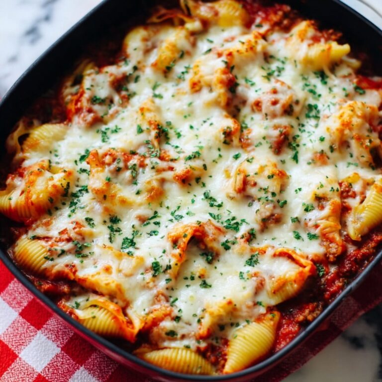 Stuffed Shells with Ricotta, Marinara, and Mozzarella Recipe