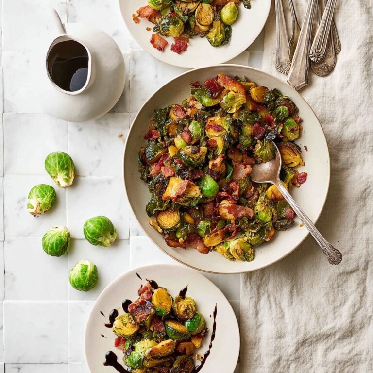 Balsamic Roasted Brussels Sprouts with Bacon Recipe