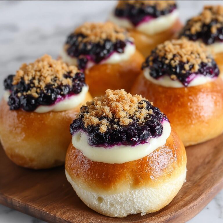Blueberry Cheesecake Brioche Buns Recipe