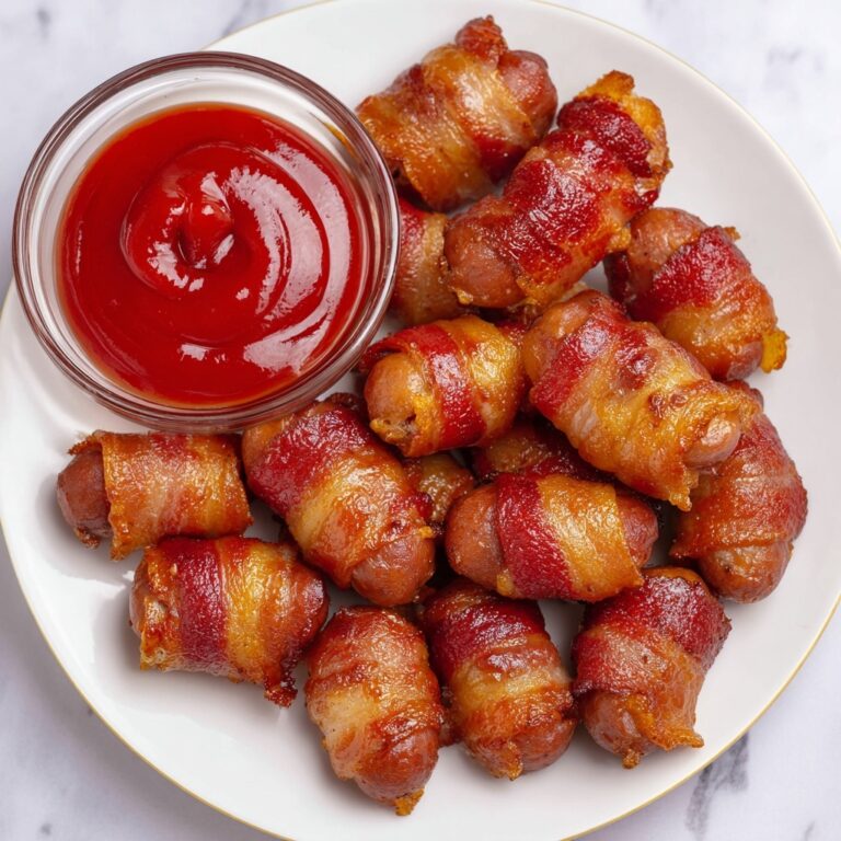 Bacon Wrapped Smokies with Spicy Brown Sugar Glaze Recipe