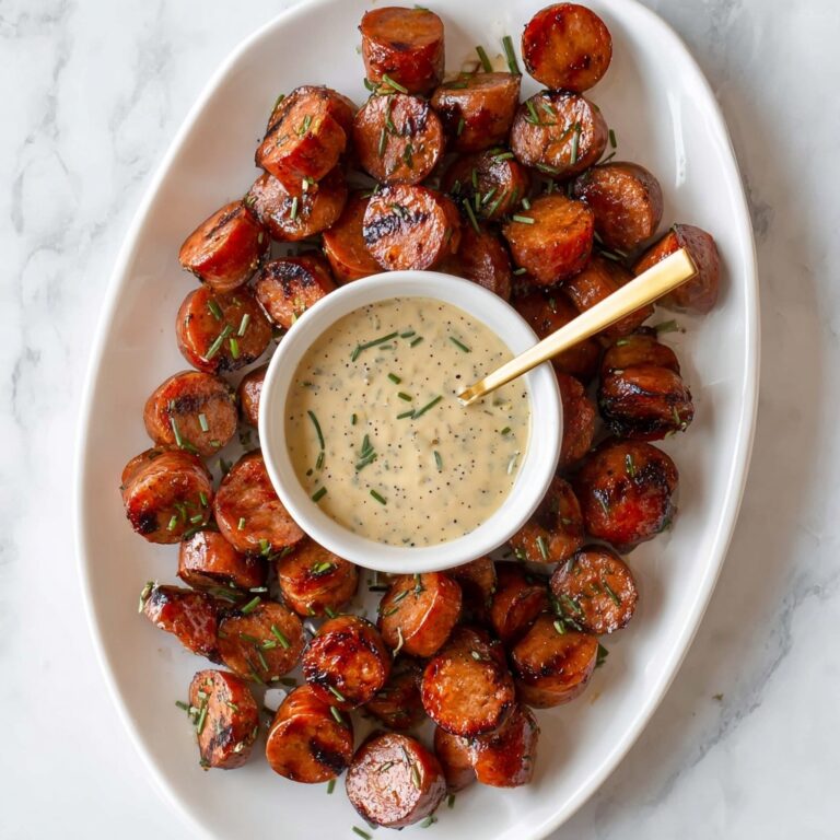 Easy Air Fryer Kielbasa with Creamy Mustard Dipping Sauce Recipe