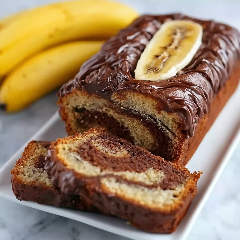 Chocolate Marble Banana Bread Recipe - Recipe Image