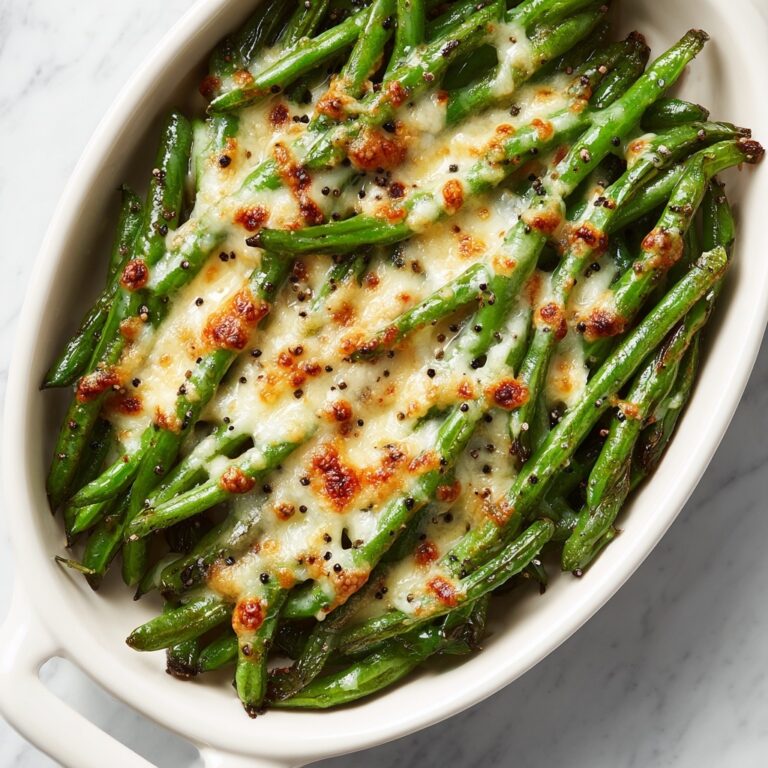 Cheesy Garlic Green Beans Recipe