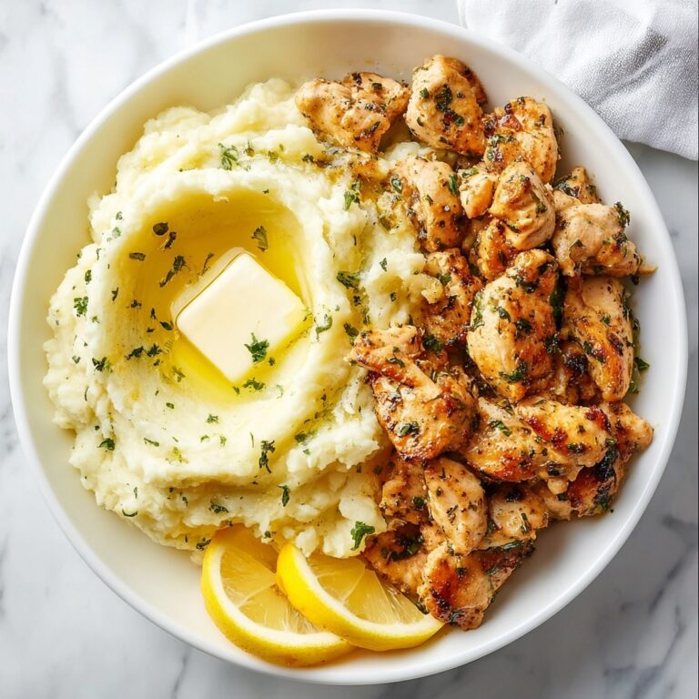 Lemon-Garlic Chicken Bites in White Wine Thyme Sauce Recipe