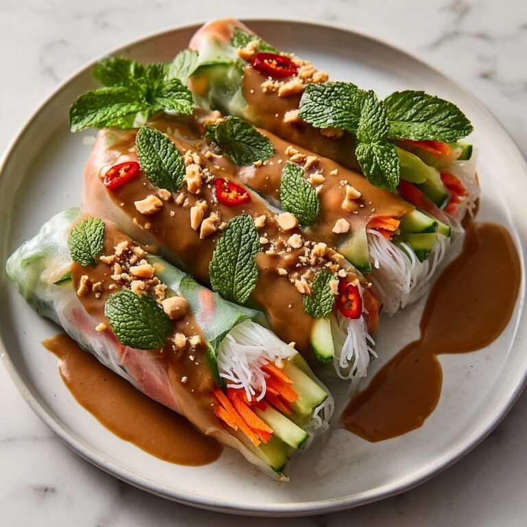 Vegetable Spring Rolls with Peanut Sauce Recipe