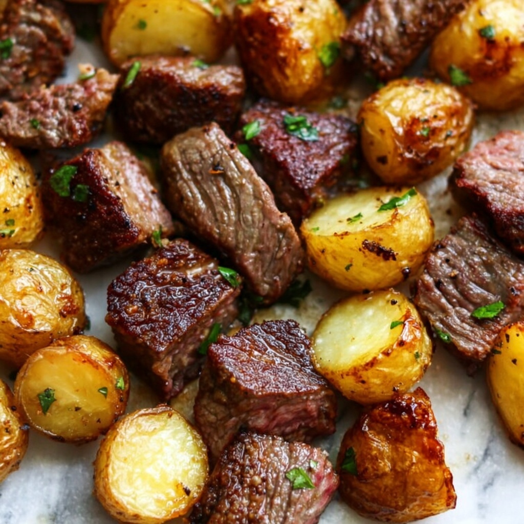 Steak Bites and Potatoes Recipe - Recipe Image