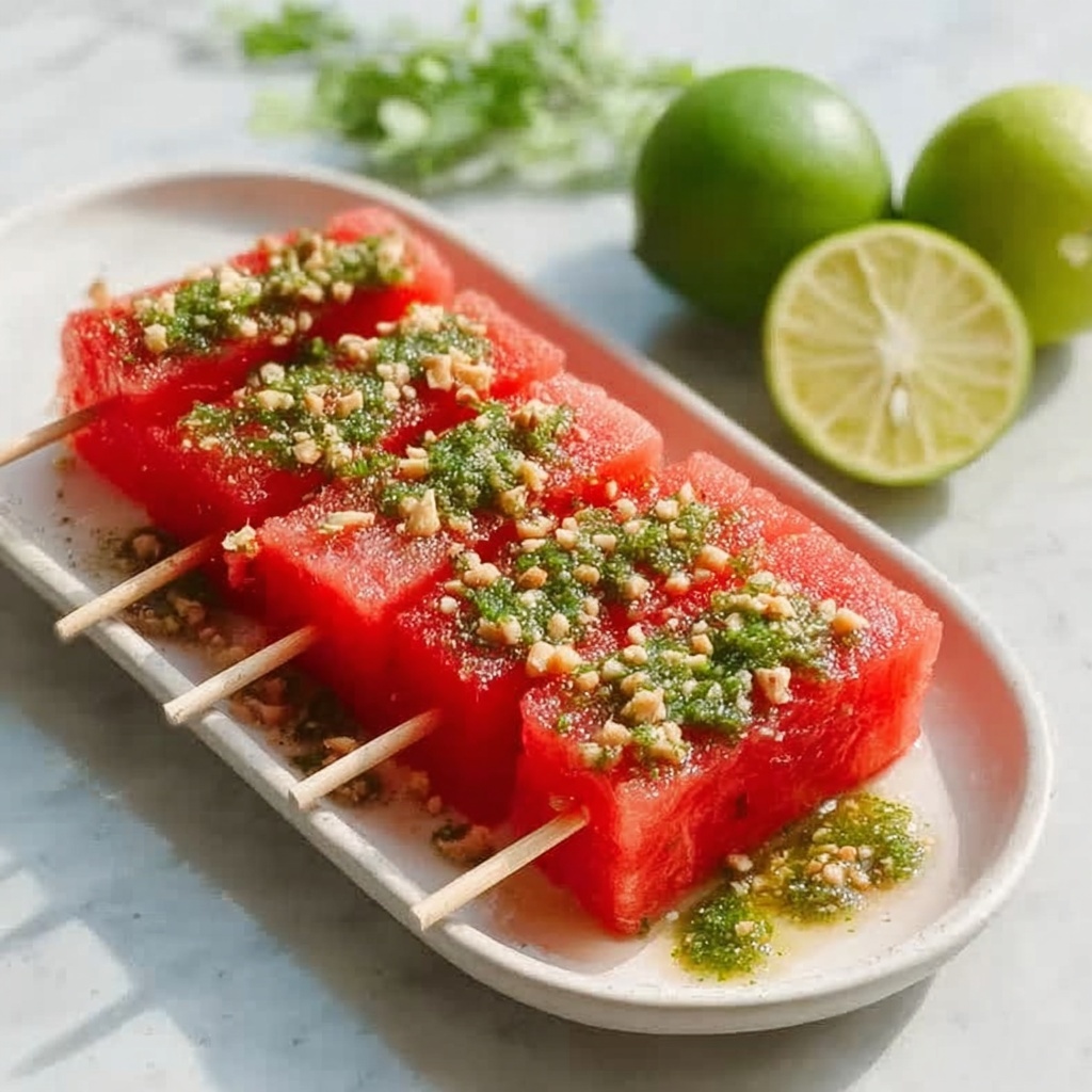 Watermelon Feta Tajín Skewers Recipe - Recipe Image