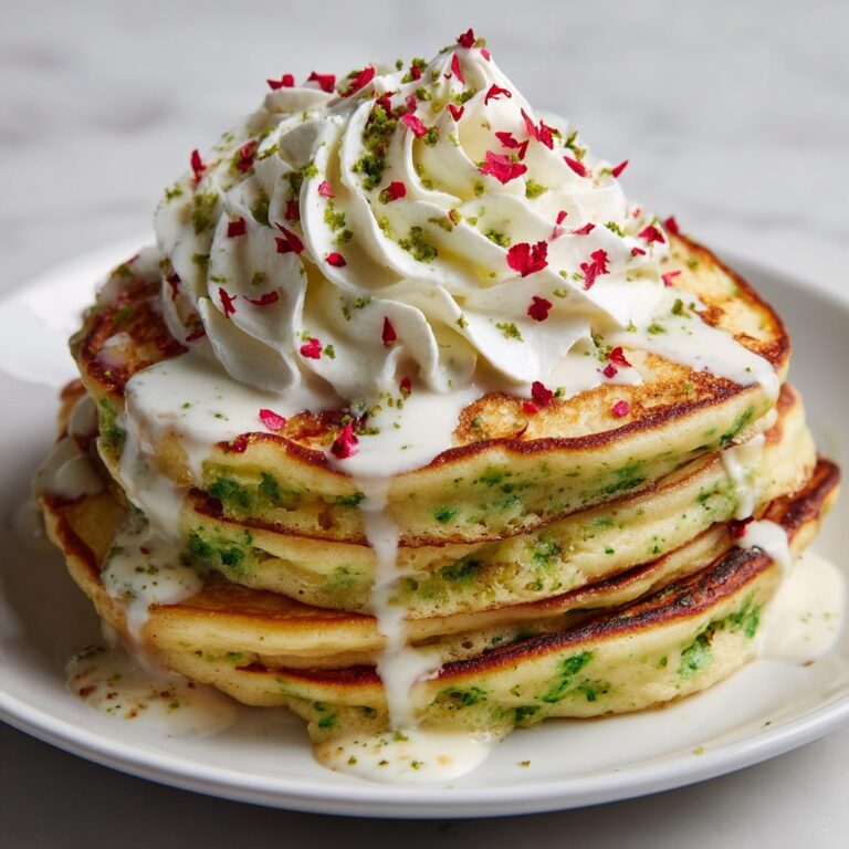 Grinch Green Pancakes with Cream Cheese Icing Recipe