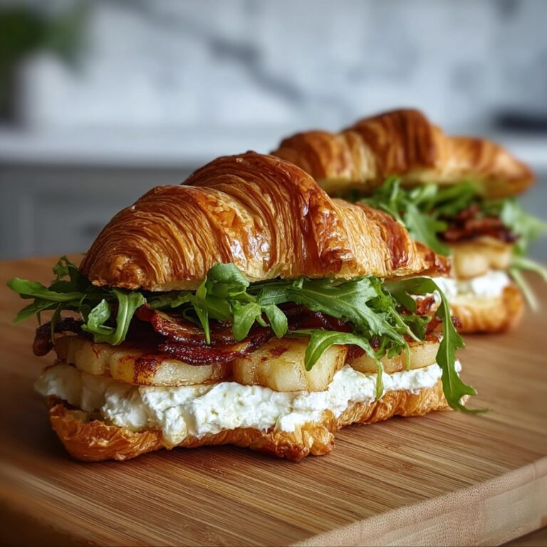Apple Goat Cheese Croissant Sandwiches Recipe