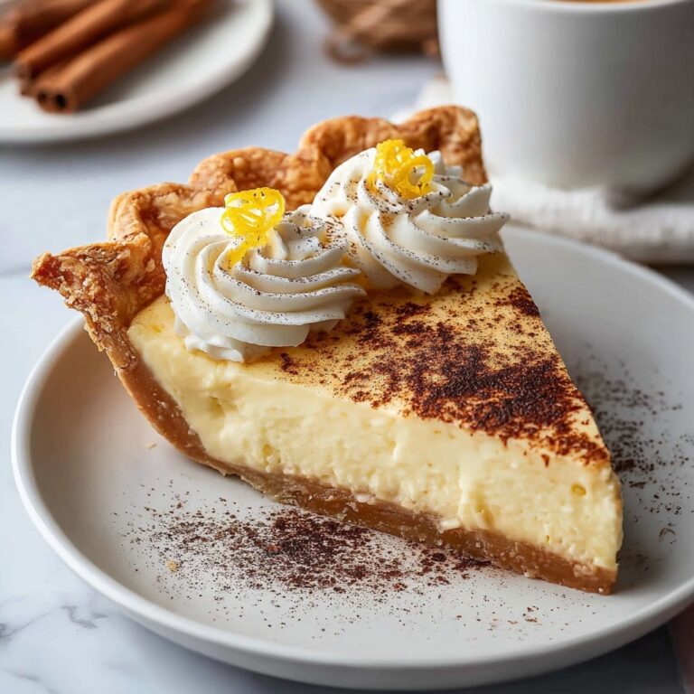 Creamy Cinnamon Vanilla Custard Pie Recipe