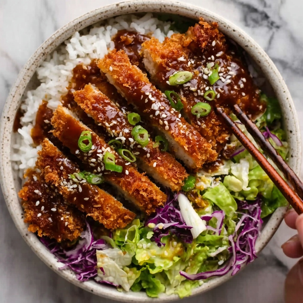 Japanese Chicken Katsu Bowls with Tonkatsu Sauce Recipe - Recipe Image