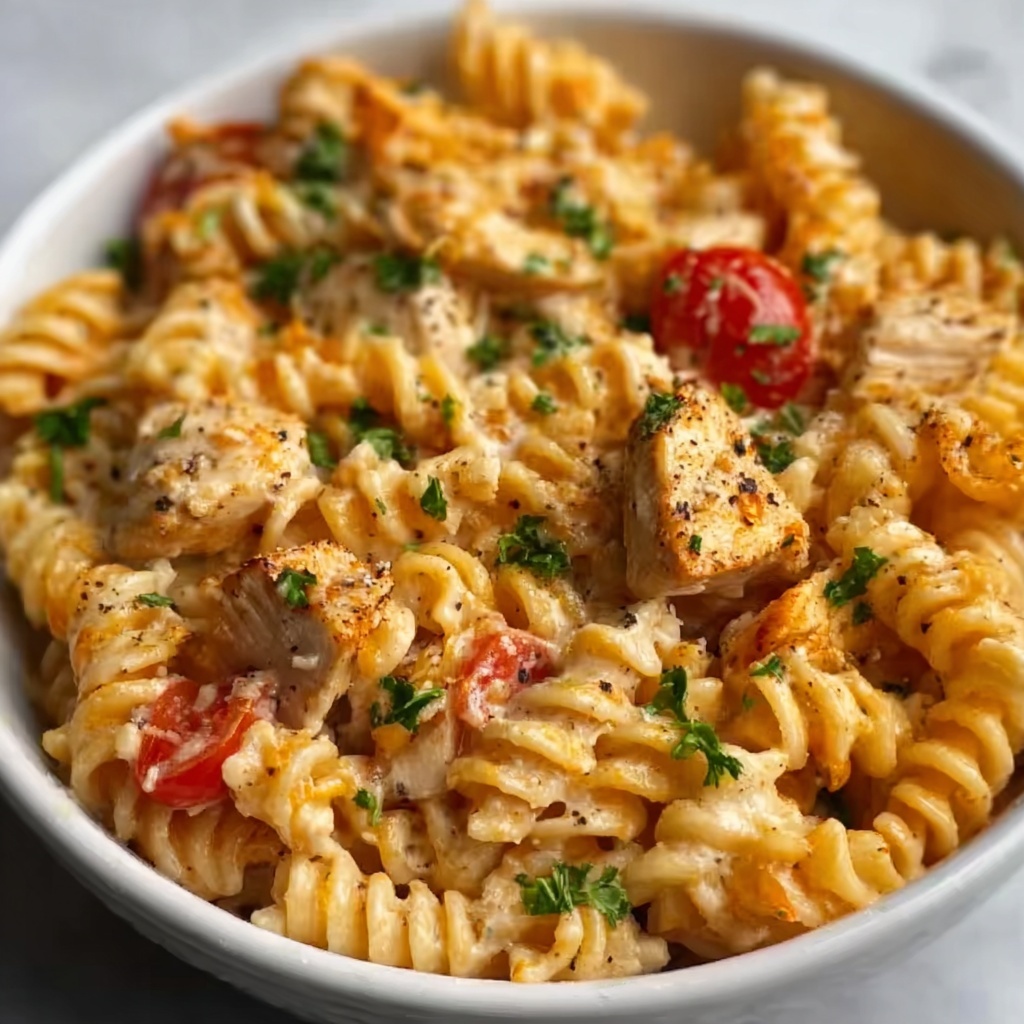 Cajun Cream Cheese Chicken Pasta Bake Recipe - Recipe Image