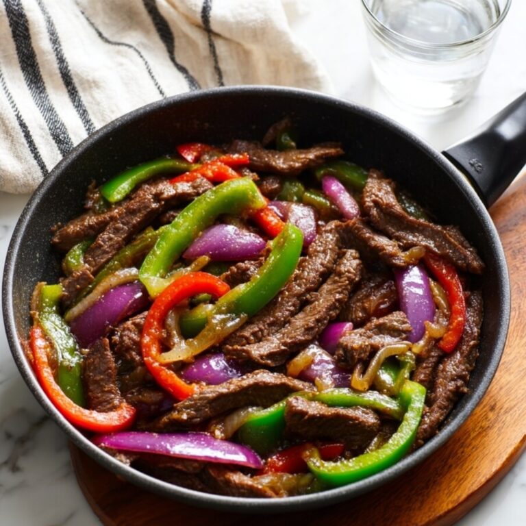 Pepper Steak with Bell Peppers and Onion Recipe