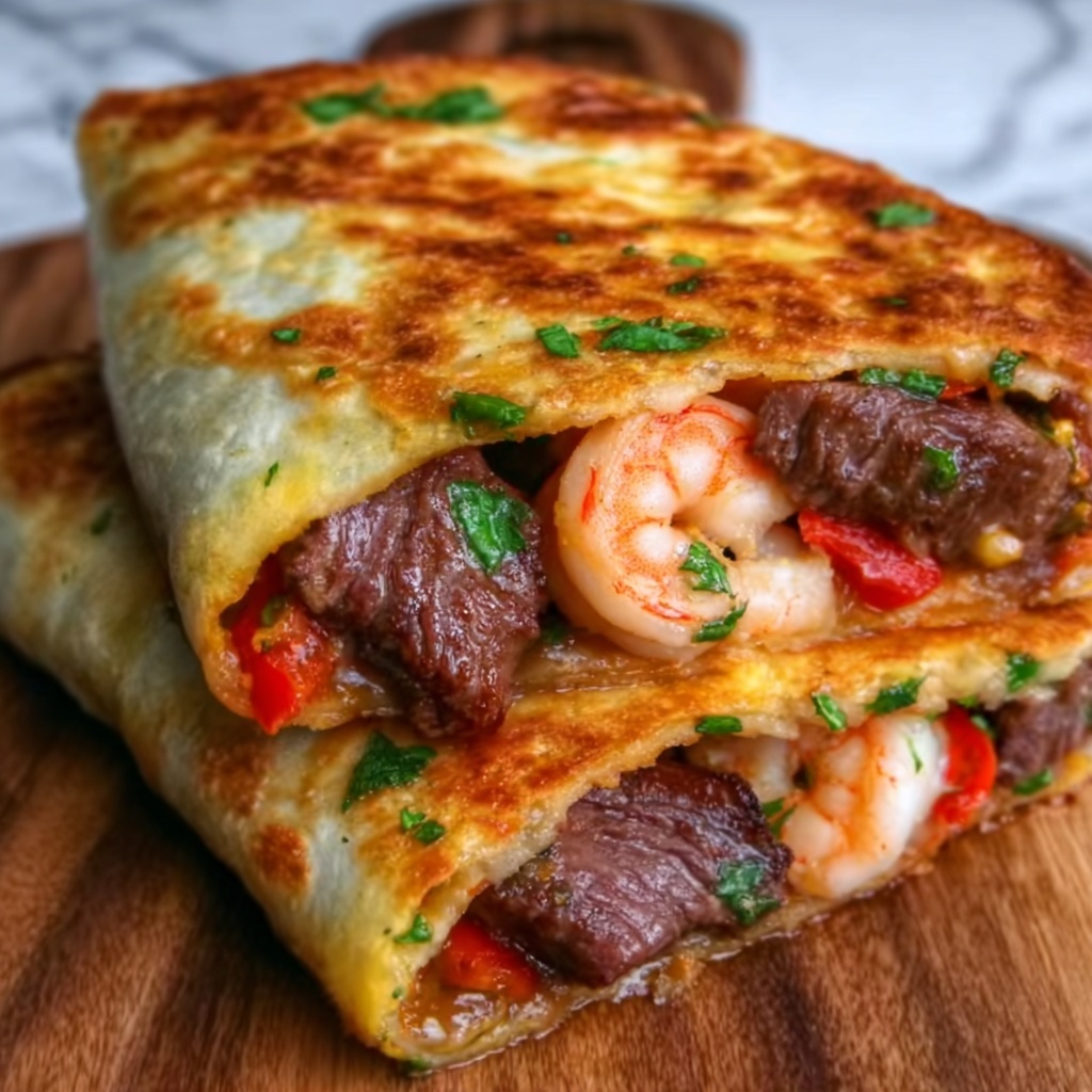 Creole Steak and Shrimp Quesadillas Recipe - Recipe Image