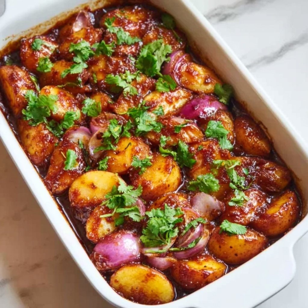 Roasted Peach BBQ Chicken Bake Recipe - Recipe Image